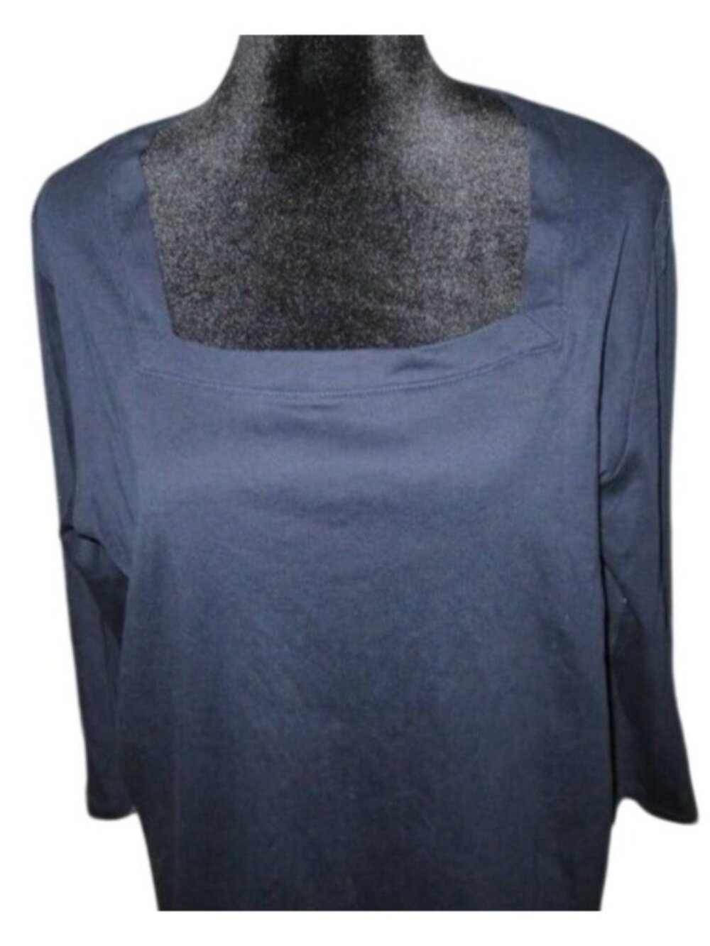 Jones  New York Classic Black 3/4 sleeve blouse top 1X made in Cambodia - Picture 2 of 8